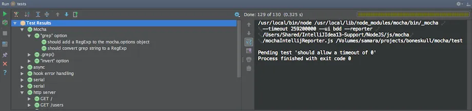 JetBrains Mocha Runner Plugin in Action